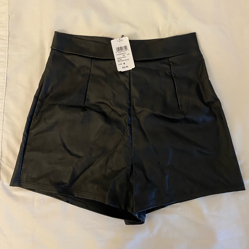 Windsor Leather High Waisted Shorts